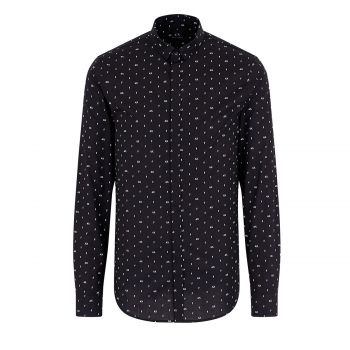 Patterned, slim-fit shirt M