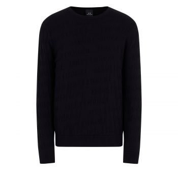 Sweater with all-over logo xl