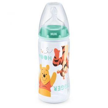 Biberon Nuk First Choice 300 ml tetina silicon Disney vernil 0-6 luni