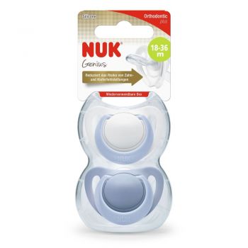 Set 2 suzete Nuk Genius silicon M3 blue 18-36 luni ieftina