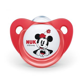 Suzeta Nuk Mickey silicon M2 rosu 6-18 luni de firma originala