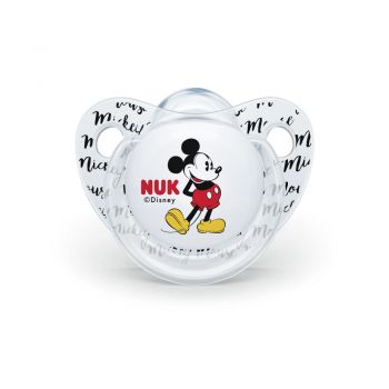 Suzeta Nuk Mickey silicon M2 transparent 6-18 luni ieftina