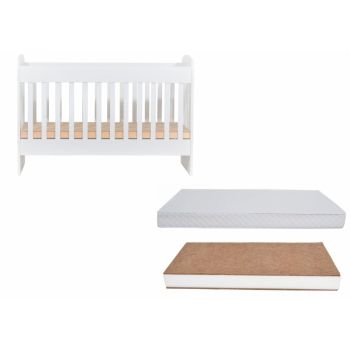 Set patut din lemn Nichiduta 120x60 cm Sweet Dreams II + Saltea cocos 10 cm ieftin