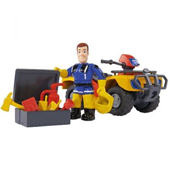 Set ATV Fireman Sam Simba cu Figurina Sam si Accesorii