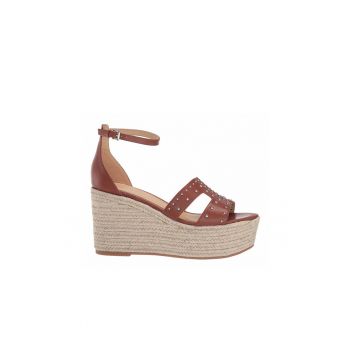 Sandale wedge tip espadrile din piele Alina