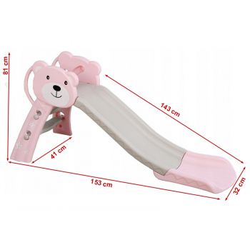 Tobogan Bear Pink 143 cm ieftin