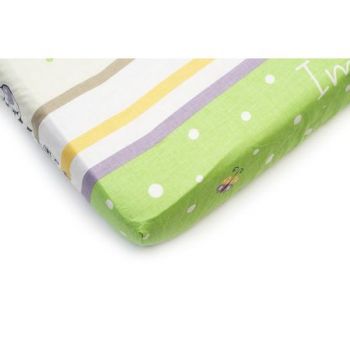 Cearceaf din bumbac cu elastic 120X60cm Safari Verde Cearceaf din bumbac cu elastic 120X60cm Safari Verde