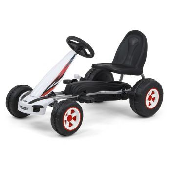 Kart cu pedale pentru copii Viper White ieftin