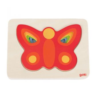 Puzzle Goki din Lemn Stratificat Fluturasi colorati Puzzle Goki din Lemn Stratificat Fluturasi colorati