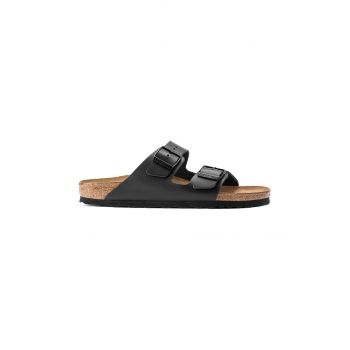 Birkenstock slapi de piele Arizona barbati, culoarea negru, 51191