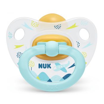 Suzeta Nuk Happy Kids Latex M3 Bleu 18-36 luni ieftina