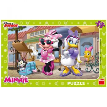 Puzzle Dino Minnie si Daisy la Paris 15 Piese