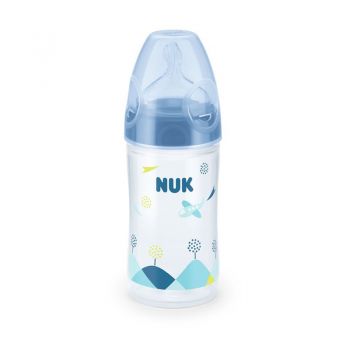 Biberon Nuk New Classic 150ml Tetina Silicon 0-6 luni Bleu ieftin