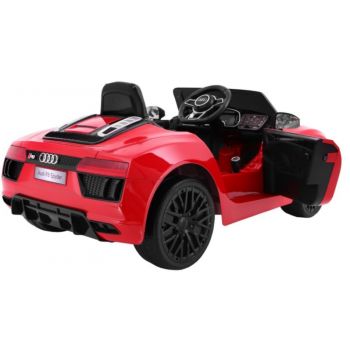 Masinuta electrica cu scaun de piele Audi R8 Spyder Red