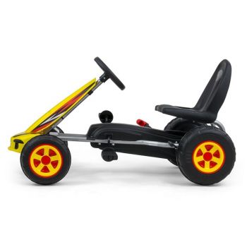 Kart cu pedale pentru copii Viper Yellow