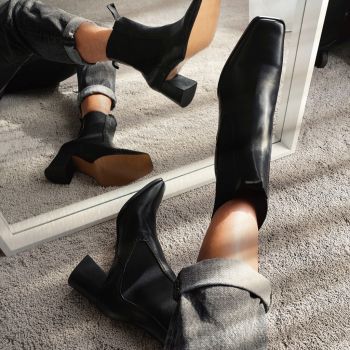 Botine Peach Negre Botine Peach Negre
