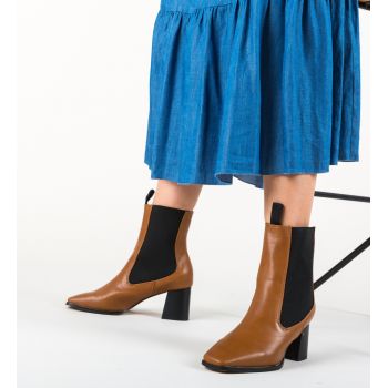 Botine Peach Camel