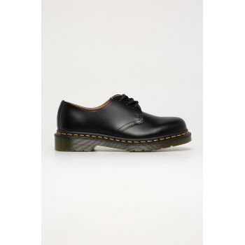 Dr. Martens pantofi de piele 11838002 1461 culoarea negru, cu toc plat de firma originali