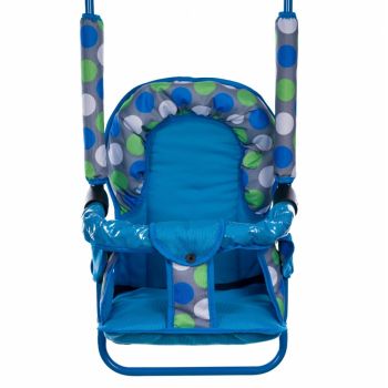 Leagan pentru copii Top Kids cu spatar reglabil si bara detasabila Blue Dots de firma original