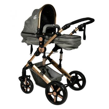 Carucior 2 in 1 reversibil X-2 0-36 luni Buf Boof Grey Gold la reducere