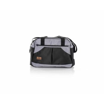 Geanta pentru accesoriile bebelusului Sandra compartimentata Black  Grey