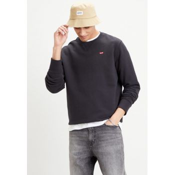 Bluza sport din bumbac cu decolteu la baza gatului