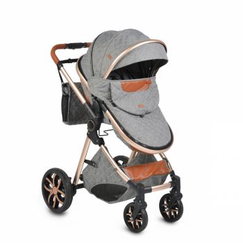 Carucior 2 in 1 transformabil Moni Alma Dark Grey la reducere