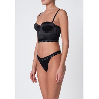 Sutien balconette cu aspect satinat Longline