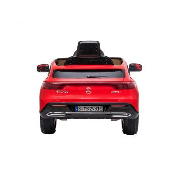 Masinuta electrica 12V cu scaun de piele si roti EVA Mercedes Benz EQC400 Red