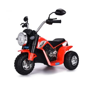 Motocicleta electrica cu scaun din piele Nichiduta Mini 6 volti Red de firma originala