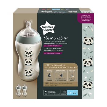 Biberoane Tommee Tippee Closer to Nature 340 ml PP Ursuleti Panda 3 luni + Biberoane Tommee Tippee Closer to Nature 340 ml PP Ursuleti Panda 3 luni +