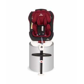 Scaun auto Pegasus baza isofix si picior de fixare 0-36 kg rotativ 360 grade Red Black de firma original