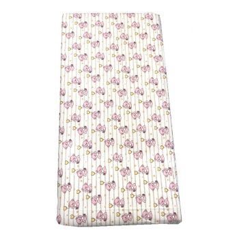Cearsaf cu elastic roata 140x70 cm Ursi cu inimioare roz Cearsaf cu elastic roata 140x70 cm Ursi cu inimioare roz