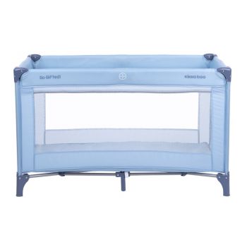 Patut pliabil cu doua nivele KikkaBoo 120x60 cm So Gifted Blue 2020 de firma original