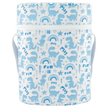 Gentuta termoizolanta 17,4x23,5cm pentru biberoane KikkaBoo Duo Bottle Blue