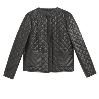LAZIO QUILTED LEATHER JACKET 42