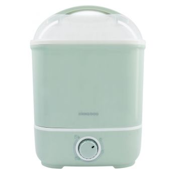 Sterilizator electric cu aburi KikkaBoo Cleo Mint cu functie de uscare,Temporizator,model Compact si portabil,capacitate pana la 6 biberoane,fara BPA,clestisor inclus