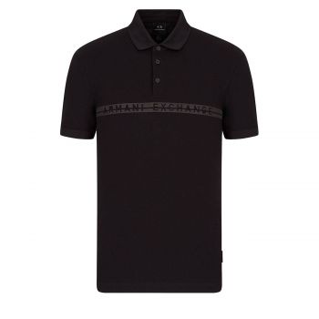 Polo shirt with logo lettering L