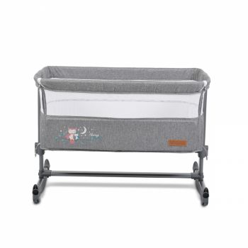 Patut Co-Sleeper cu laterala culisanta Cangaroo Always Together Grey