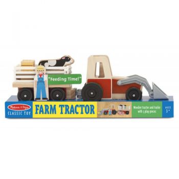 Excavator din Lemn Melissa & Doug cu Remorca