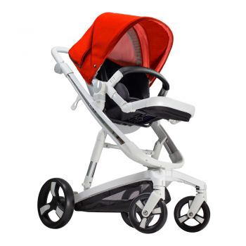 Carucior Bebumi Space Eco 2 in 1 Red cadru alb de firma original