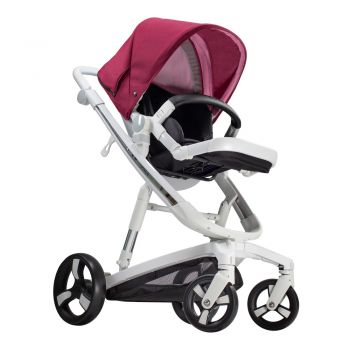 Carucior Bebumi Space Eco 2 in 1 Ruby cadru alb