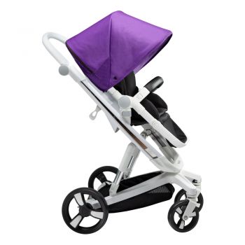 Carucior Bebumi Space Eco Purple cadru alb la reducere