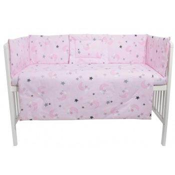 Set lenjerie 4 piese Mini Cot Pink Moon Dark