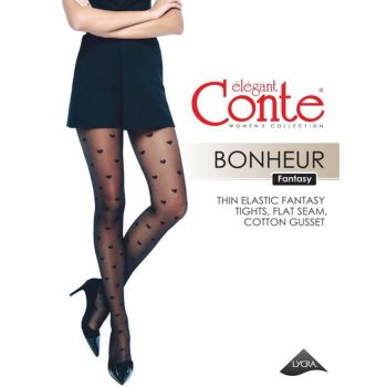 Ciorapi cu model inimioare Conte Elegant Bonheur 20 den