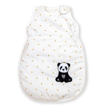 Sac de dormit din bumbac cu broderie pentru bebelusi Golden Dot Panda 86 cm ieftin