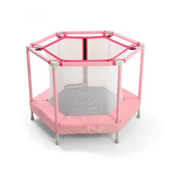 Mini trambulina pentru copii cu plasa interioara Nichiduta Jump Pink de firma originala