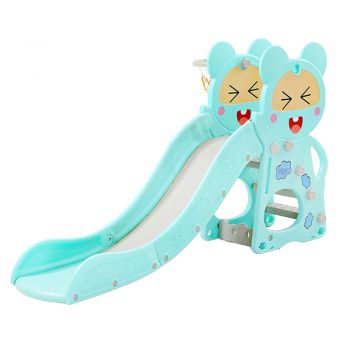 Tobogan Nichiduta Blue Happy Baby 2in1 cu cos de baschet