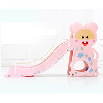 Tobogan Nichiduta Pink Happy Baby 2in1 cu cos de baschet