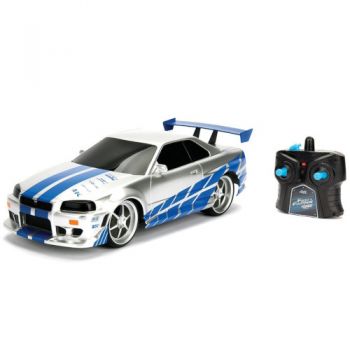Masina Jada Toys Fast and Furious Nissan Skyline GTR cu Telecomanda 1:16